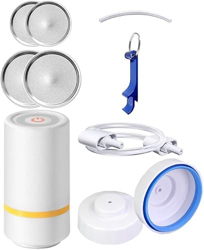 Sellador de tarros, herramienta de ahorro de alimentos, sellador al vacío, kits de sellador al vacío manual portátil y abridor de tapa, kits de