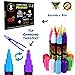 Vaci Markers 8 Multicolored Liquid Chalk Markers with Magnetic Blackboard, Stencils & Labels | Erasable, Non-Toxic, Water-Based | 6 mm Reversible Tip | On Windows, Glass & More | Kids & Adults
