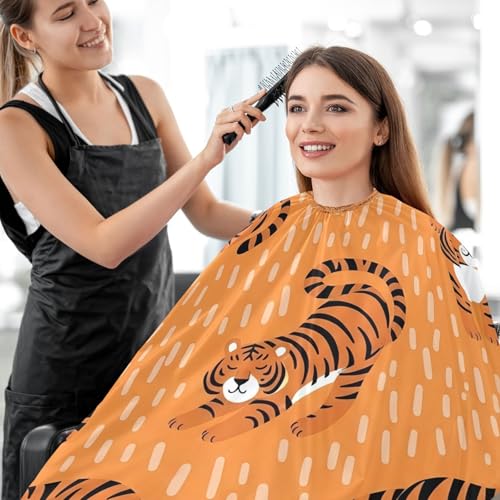 Capa de peluquería impermeable para hombre con cierre ajustable miniatura 7