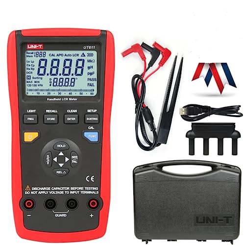 Unit LCR Meter UT612 Capacitance Meter LCR Meter 20000 insolution Resistance Meter with LCD Backlight Display(UT612)