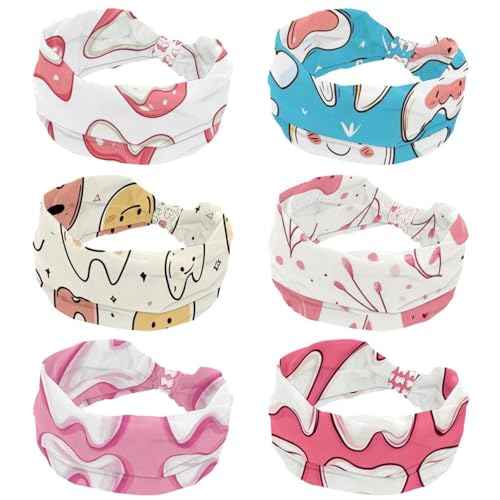 Bandeaux pour cheveux femme lot de 6 serre-tête large sport antidérapant