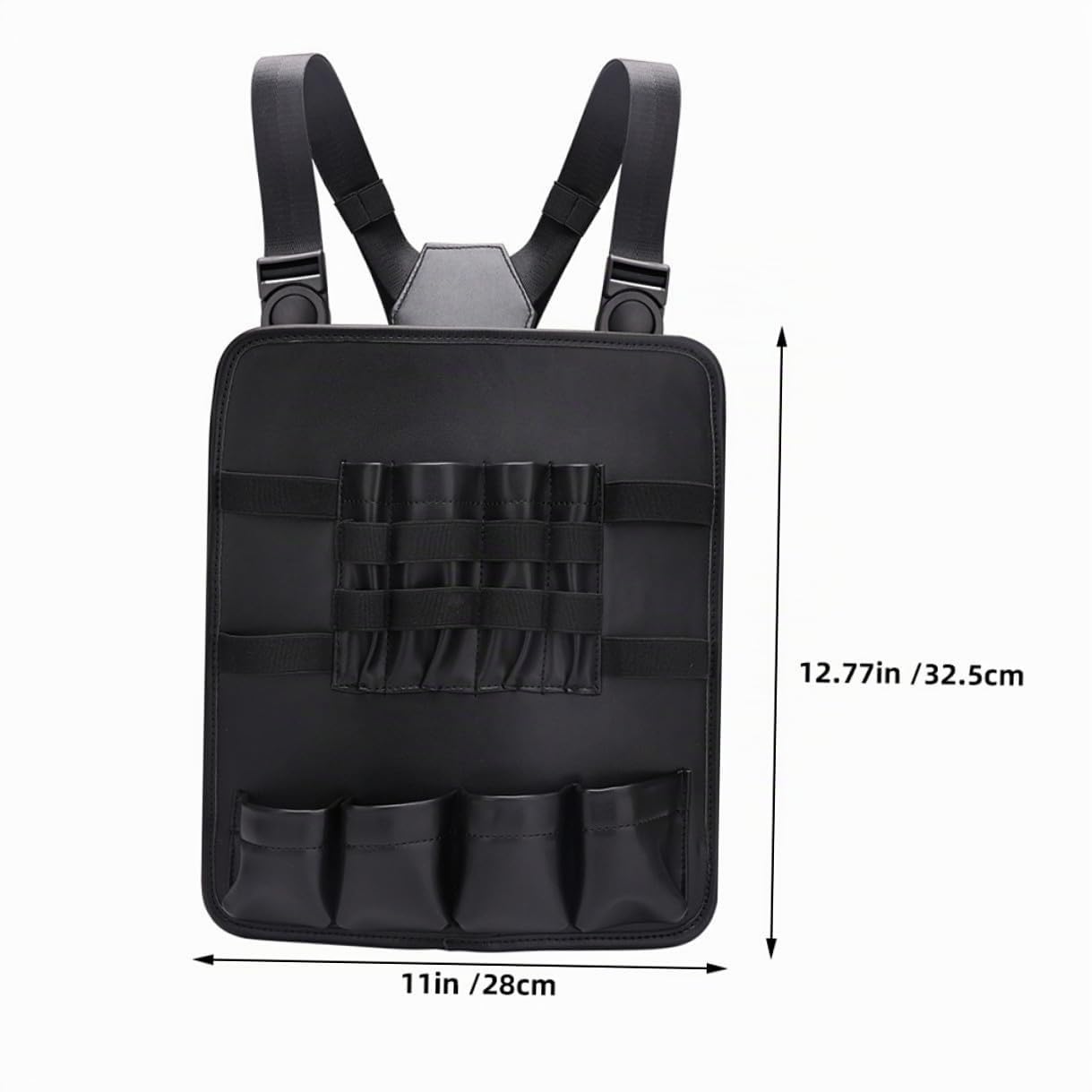 MAGICLULU Bolso de Pecho Ergonómico para Barbería con Correas Ajustables Diseño Elegante y Moderno Estuche Organizador para Tijeras Peines y Herramientas de Peluquería para Peluqueros y