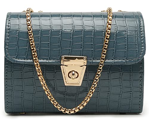 Fargo Leatherette Side Sling Bags For Womens Ladies (Croco) (Green_FGO-359) (B09Q1JD2DW) Amazon Price History, Amazon Price Tracker