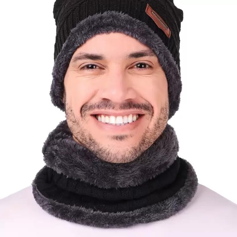 anr fashions Men’s and Women's Woolen Cap with Neck Muffler-picture-13