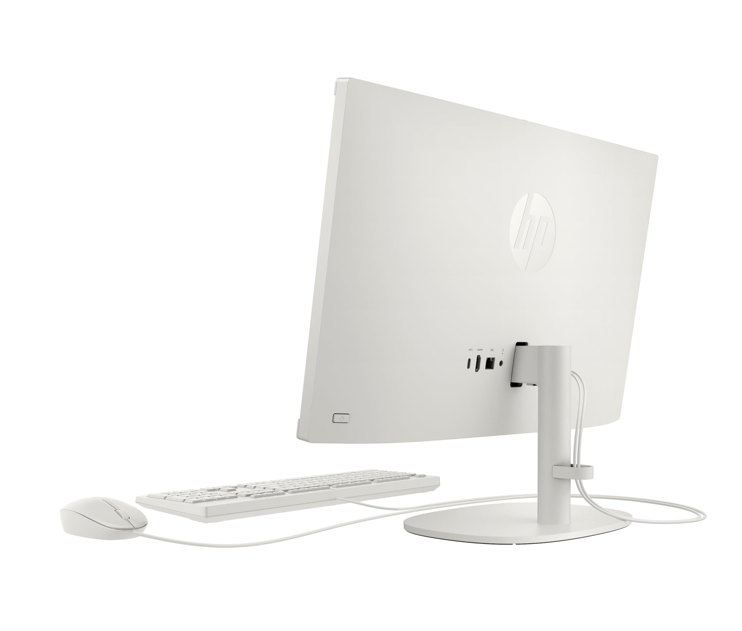 HP All-in-One 22-dg0038ns - Komputer 21,5" (Intel N100, 8GB RAM, 256 GB SSD, Intel UHD Graphics, FreeDos) - White - klawiatura QWERTY Polski