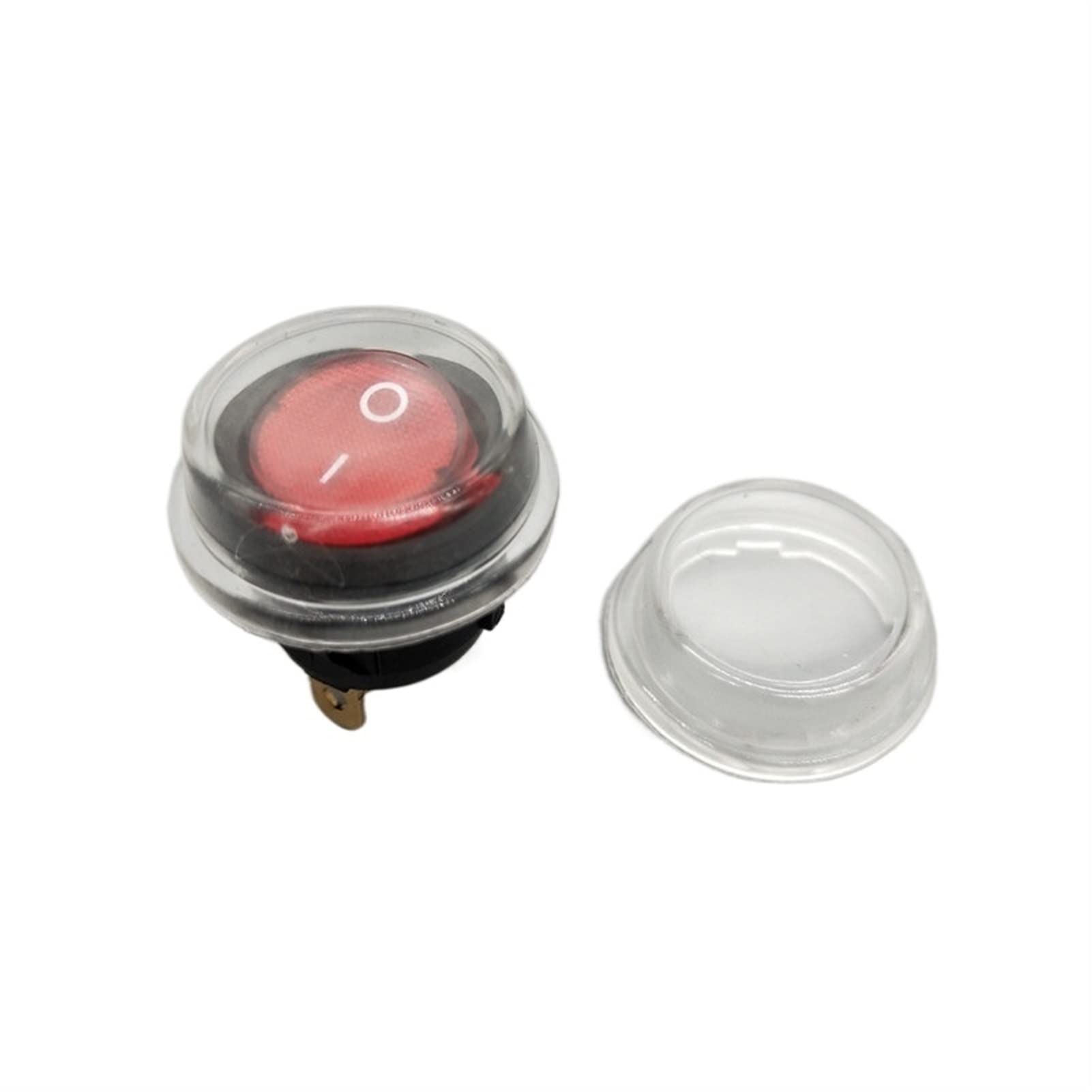Interruttore a bilanciere rotondo SPST da 19 mm 20 A in acciaio inossidabile con illuminazione e logo personalizzabile