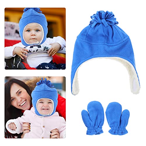 1set Earflap Trapper Hat and Gloves Set Girl Winter Accessories for Newborns Bundle for Years Old Warm and Comfortable Snow Gear3