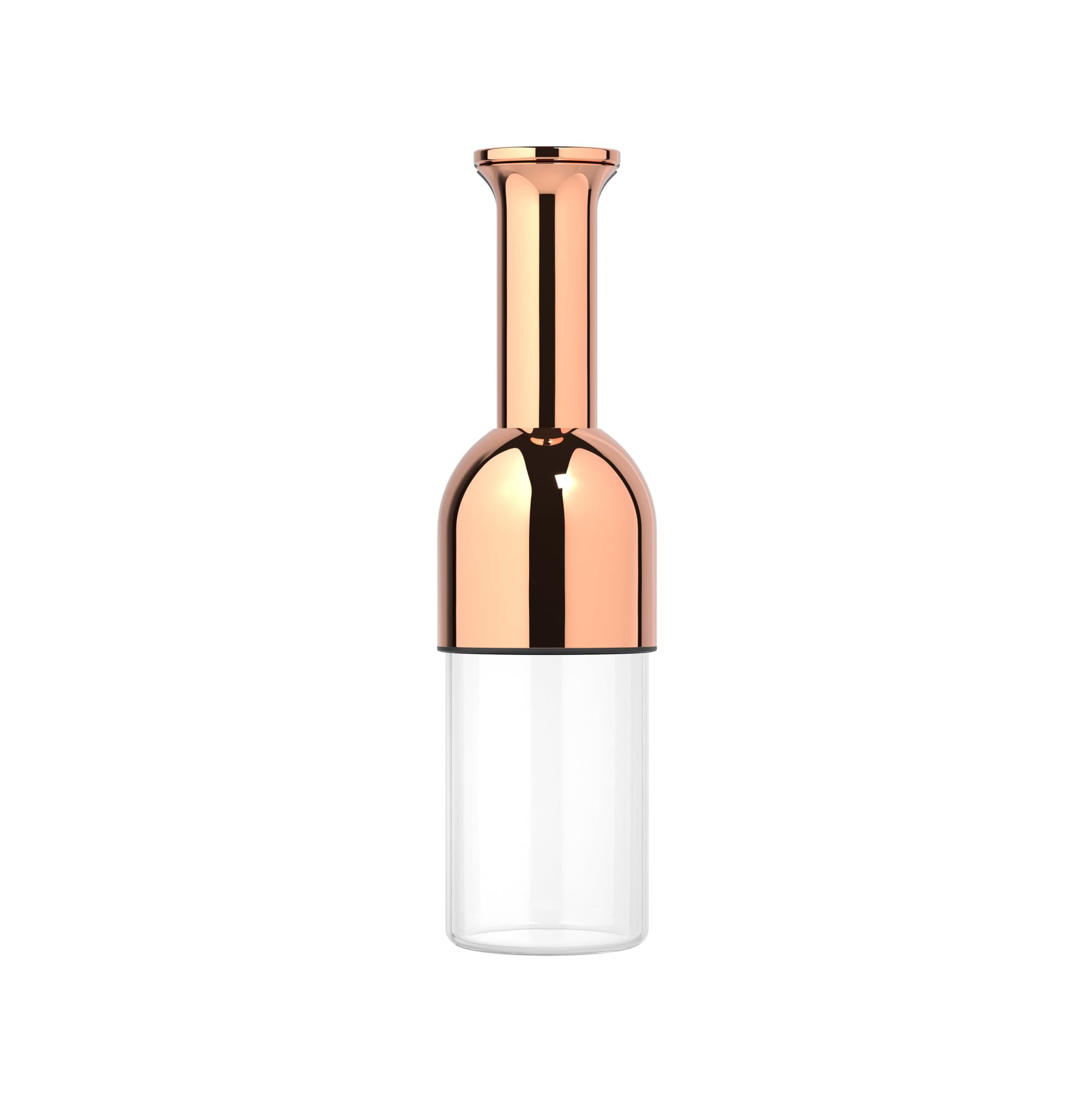 eto wine decanter in copper: mirror finish