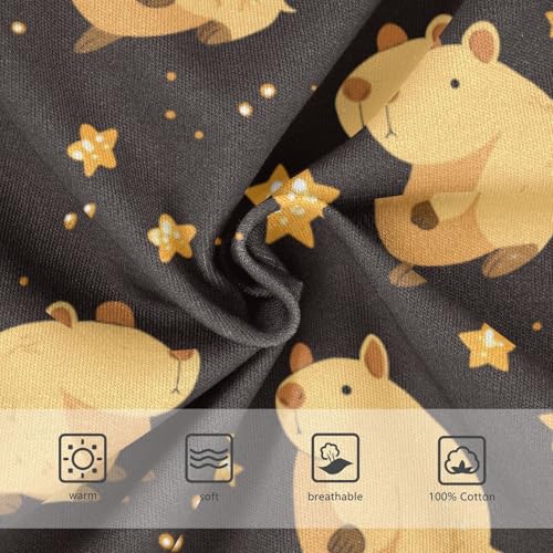 Wusikd Cute Capybara Boys' Underwear Cotton Stars Boys Briefs Soft Toddler Underwear 2T3