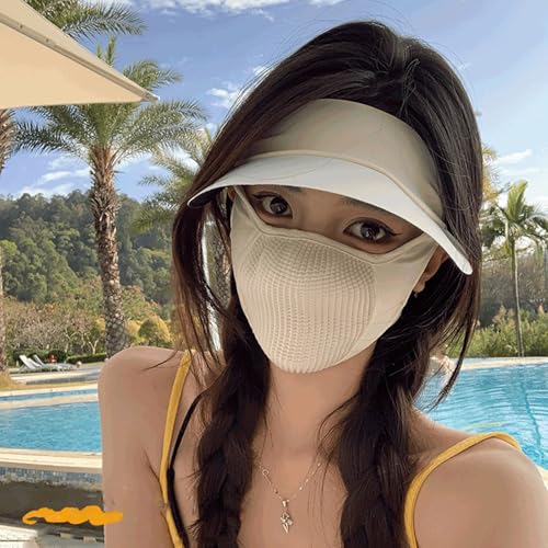 Mascarilla facial unisex con protección solar UPF 50+ y visera amplia miniatura 6
