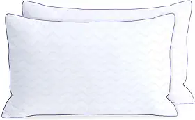 MOLCLCUY Conjunto de 2 almofadas de cama queen size, travesseiros de coleção de hotel para pessoas que dormem de lado e de costas, almofadas alternativas supermacias com enchimento de microfibra