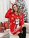 Kocowoo Women's Ugly Christmas V Neck Oversize Sweater Dress Long Sleeve Loose Holiday Knit Xmas Mini Dress.