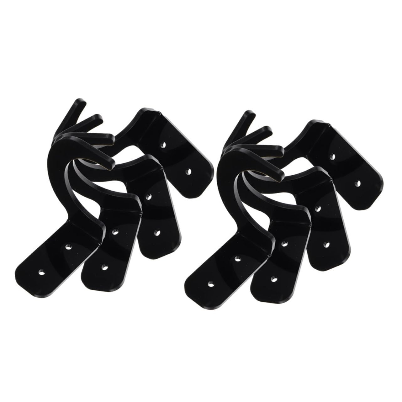 HANABASS Wall-Mounted Baseball Bat Display Stand 4 Pairs Bat Holder Hockey Rack Acrylic Metal Home Storage