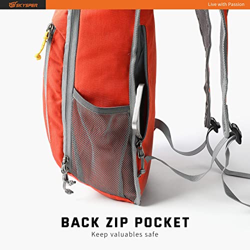 Skysper Small Daypack 10L Hiking Backpack Packable Lightweight Travel Day Pack For Women Men(Orange) #TOP6