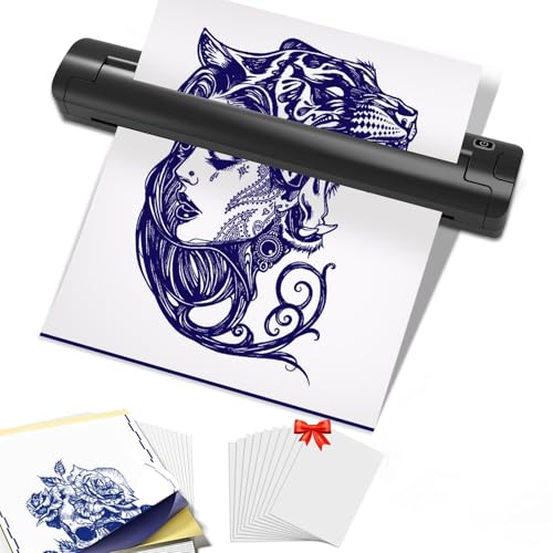 XWKOXWK Tattoo Stencil Printer with 3 pcs Transfer Paper and Thermal...