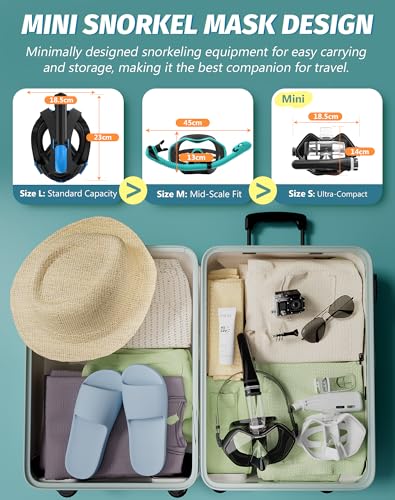 image for Greatever Half Face Diving Mask, Innovative with Nose Breathing, Comfo