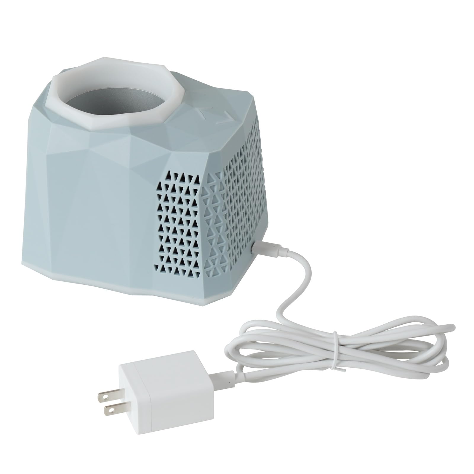 THANKO Cold Mountain Can Cooler, 6°F (-23°C), Strong Cooling, PD Compatible, Silent Design, LED Light, Peltier Drink Cooler (Pale Blue)