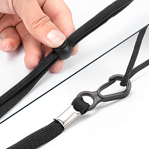 Shinkoda SK-1005-HOLDER-1 Mask Lanyard Elastic Extra Long Face Mask Extender Strap With Double Holder Clips & Adjustable Cord Locks Pack Of 5,Mask Lanyard thumb #3