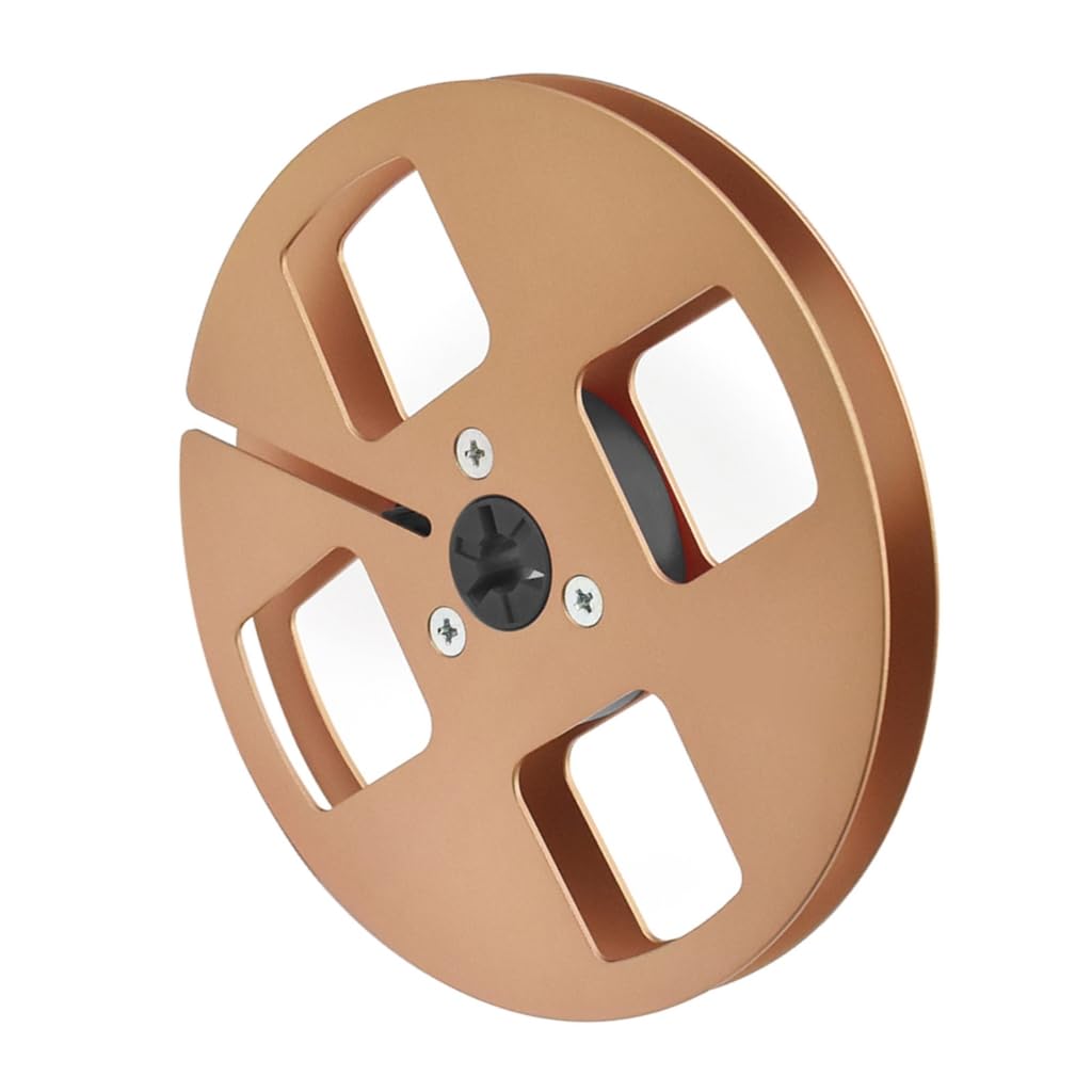 Tsophreniq 5inch Aluminum Empty Tape Reel for 1/4 Tape Recorders 4 Hole Design for Stable