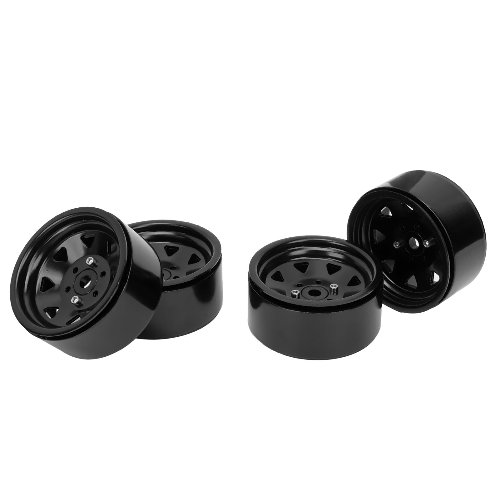 4 sztuki felg RC 1,9 cala, mocne i trwałe koła podporowe do Axial SCX10 SCX10 II SCX10 III GEN8 (Czarny)