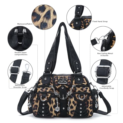Image of Angel Kiss Small Purse Handbag for Women Crossbody and Shoulder Bags Multipocket Soft Hobo Purses