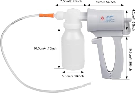 Phlegm Sucker Manual Suction Pump Device Breathing Suction Device Manual Sputum Suction for Home Elderly (Type B)