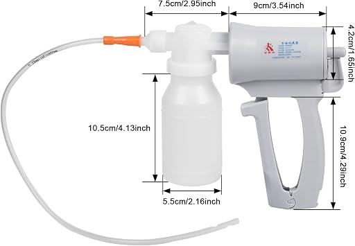Phlegm Sucker Manual Suction Pump Device Breathing Suction Device Manual Sputum Suction for Home Elderly (Type B)