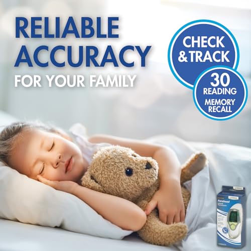 Image of Veridian Healthcare Infrared Thermometer | Forehead Measurements | 1-Second Readout | Hygienic Non-Contact | Whole Family Care | 3-Year Warranty