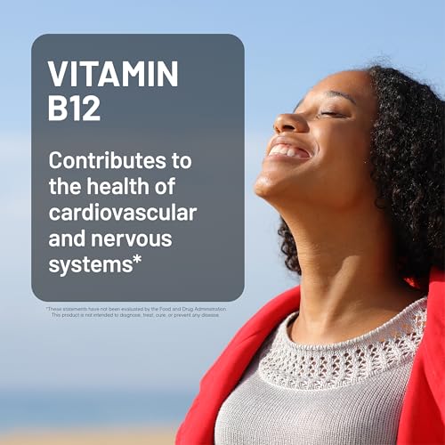NatureWise Vitamin B12 3000 mcg Sublingual Tablets - Fast Dissolve B12 for Energy & Metabolism Support - Cherry Flavor - Vegan, Non-GMO, Gluten Free, USA Manufactured - [50 Tablets - 50-Day Supply] - image 8