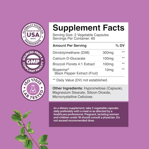 Potent DIM Supplement for Women - Hormone Balance for Women with DIM and Black Pepper Menopause Support and PMS Relief - Menopause Supplements Extra Strength 300mg per Serving - 120 Count - Image 4