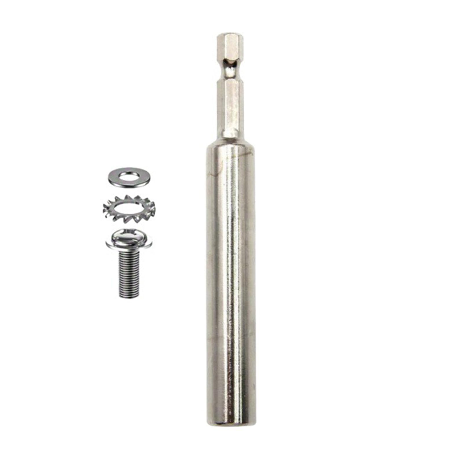 Hdoytxxm Easy Attachment Carbon Steel Hexagon Shank Extension Rod Includes Screw And Washer For Sawing On 6.3Mm Drill Hexagon Connector