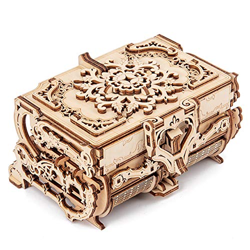 Desert camel 3D Puzzle Antique Boîte en Bois, Transmission mécanique modèle, modèle en Bois Kits Bijoux Jouets Box pour Les Adultes et Les Adolescents,Style a Cover