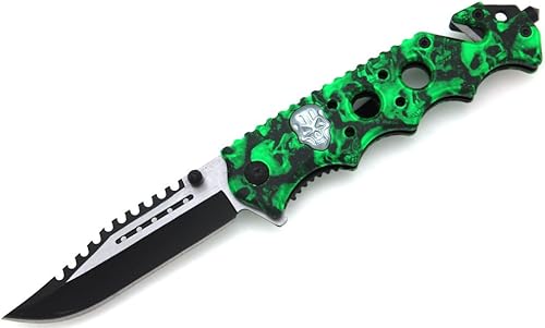 Snake Eye Tactical Cuchillo de bolsillo - Cuchillo plegable de hoja de 3.5" - Equipo y equipo EDC (GNSC)