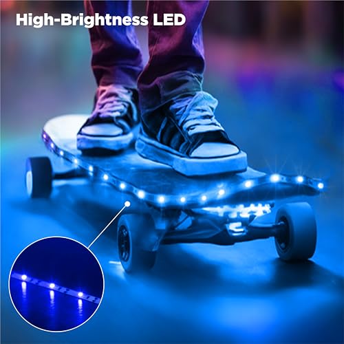 Image of BestLuz Battery Operated LED Strip Lights 2X 3.33ft Flexible Blue LED Light Strip for Bedroom Room Decor, Battery Powered Lighting for Cabinet Shelf Closet TV Backlight