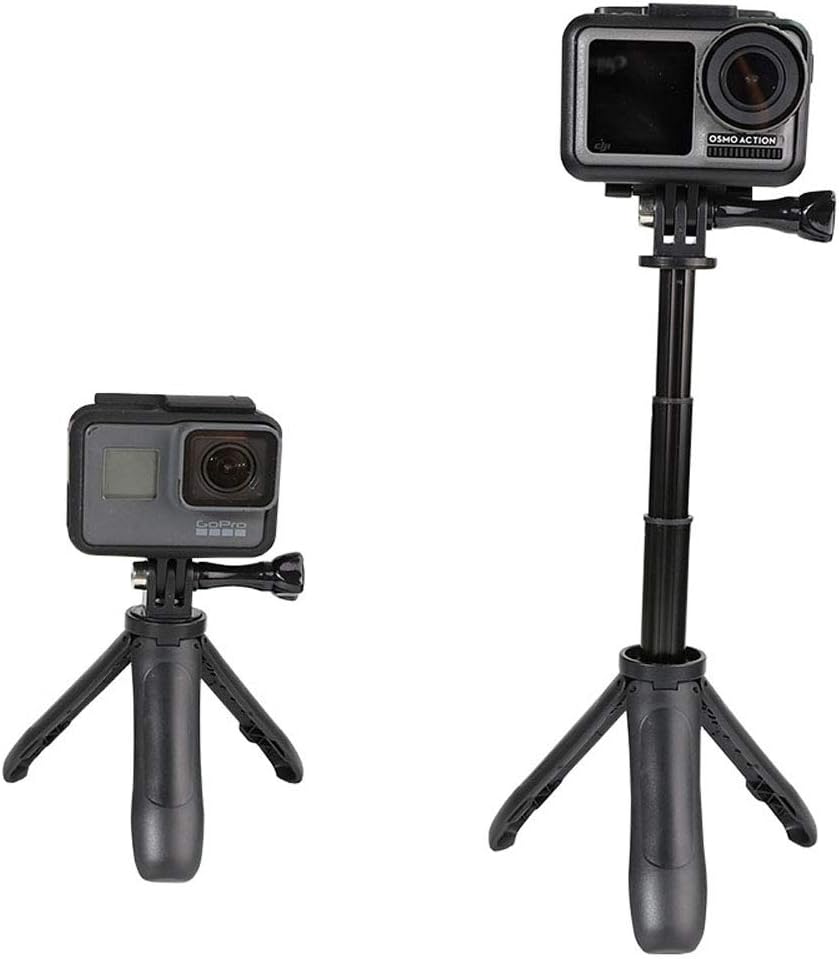 Linghuang Extension Tripod Selfie Stick Mini Stand for DJI OSMO Action/DJI OSMO Pocket/GoPro Hero 7 6 5 4/ Insta360 /Xiaomi Yi 4K+EKEN SJCAM Action Camera