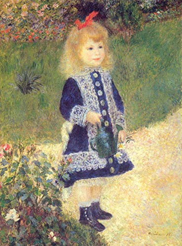 Huile sur toile Une fille avec un arrosoir Renoir : œuvre peinte par des maîtres d'art