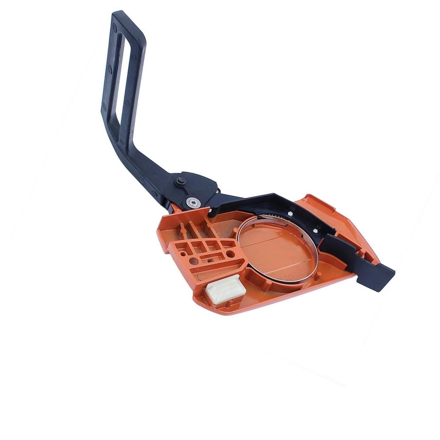 Silenciador de Escape de Motosierra Superior AT03 con Placa de Junta de Soporte Compatible con Conjunto de Freno de Cubierta Lateral de Embrague de Cadena 61 66 162 266 268