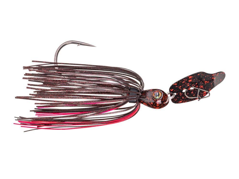 Strike KingThunder Cricket Fishing Lure, Vibrating Swim Jig, Silver Blade, 4/0 Jungle-Style Flipping Hook