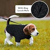 Hjumarayan Hundepullover - Schlicht & Elegant Pullover Hund, Warme Hundepullover Mittelgroße Hunde mit Geschirrloch für Leine, Schöner Hundepulli mit Beinen für Französische Bulldogge (Schwarz L)