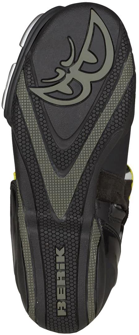 Berik Shaft 2.0 Stivali Moto, nero/giallo, 45