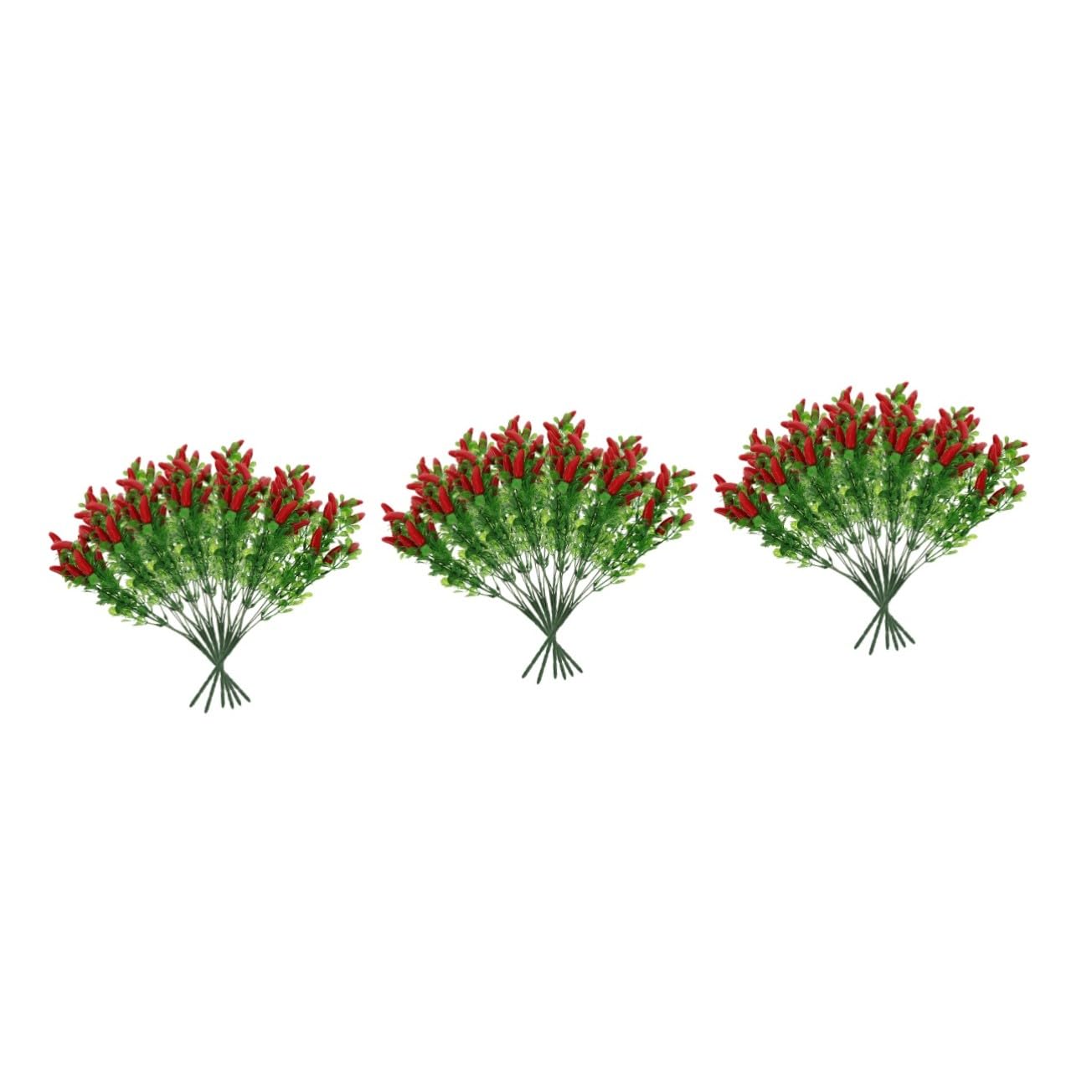 Tiges de piment artificiel à aspect réaliste pour arrangements rouges