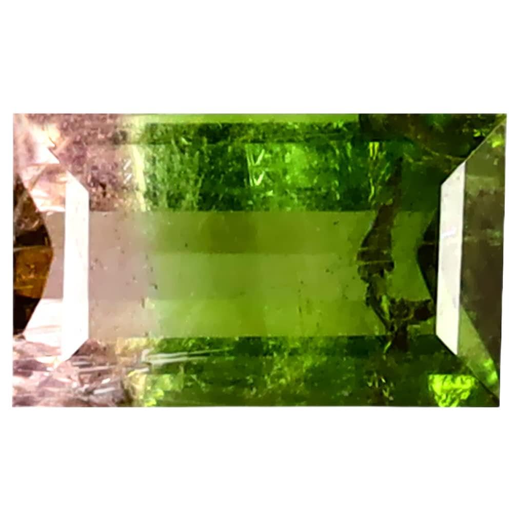 Deluxe Gems1.18 ct OCTAGON (8 X 5 MM) UNHEATED/UNTREATED BRAZILIAN WATERMELON TOURMALINE LOOSE GEMSTONE