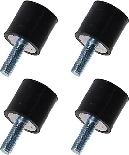 SHUATI Vibration Damping Mounts,4Pcs M4 M6 M8 Thread Rubber Mounts,Practical Vibration(M6x20x20mm)