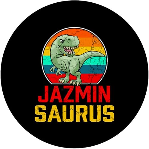 Miniatura 3 de Jazmin Saurus Family Reunion Last Name Team Funny Custom PopSockets Swappable PopGrip