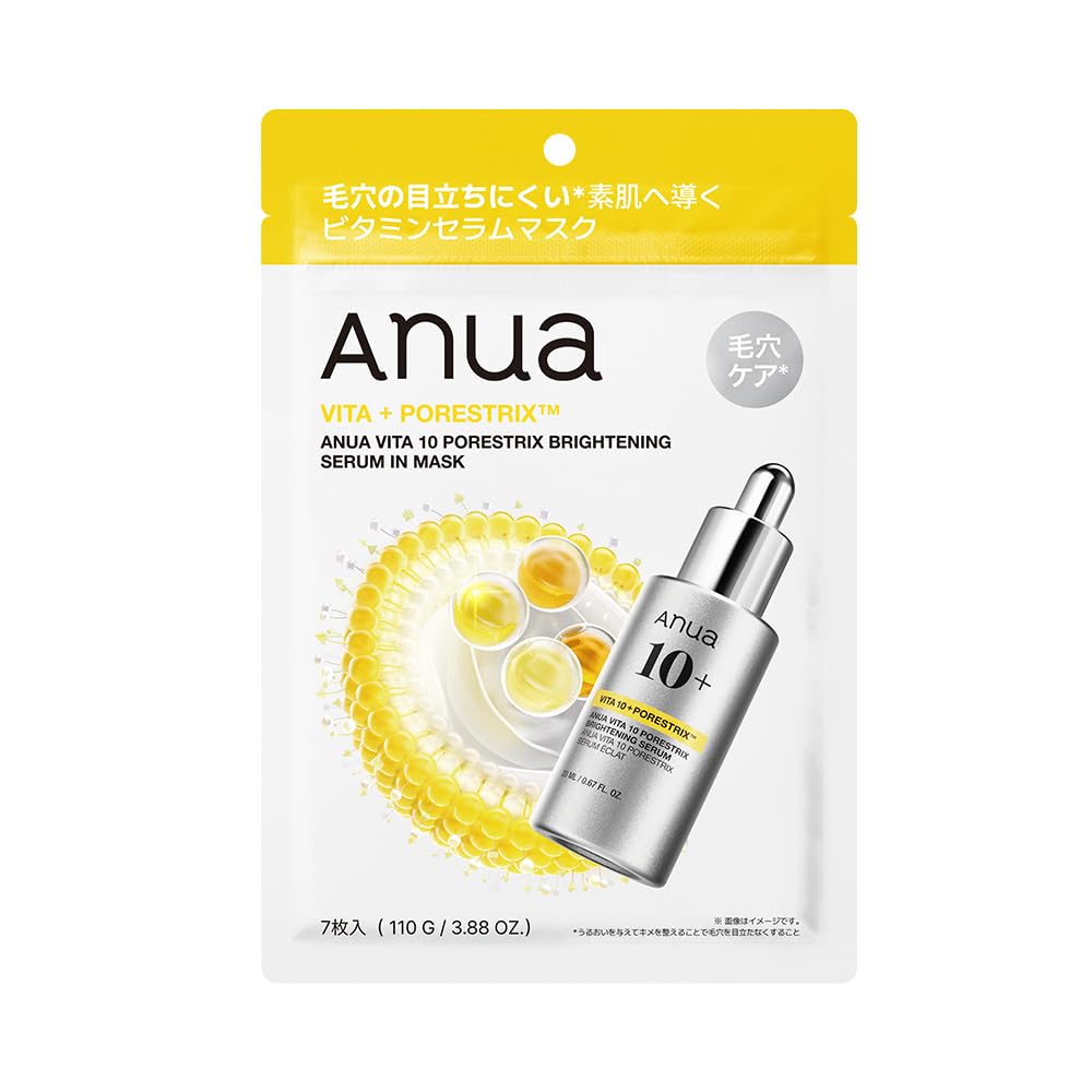 ANUA(アヌア)ビタミン10ポアストリクスセラムマスクパック (7枚入り) フ…