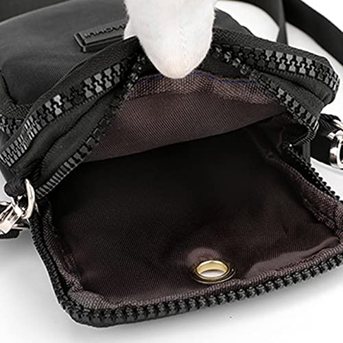 OBiQuzz Schulter Handtasche Einfarbig Nicht Drucken Reißverschluss Umhängetasche Handytasche Hunde Taschen Größere (D, One Size)