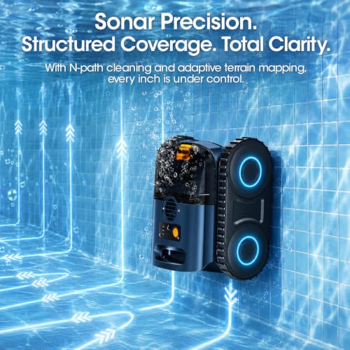 Image of Cordless Robotic Pool Vacuum for Inground Pools, Wall & Waterline Climbing
