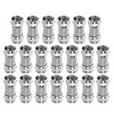 Zerodeko 20 Stück F Stecker Koaxialkabel Adapter Doppelstecker TV Antennen Verlängerungsadapter...