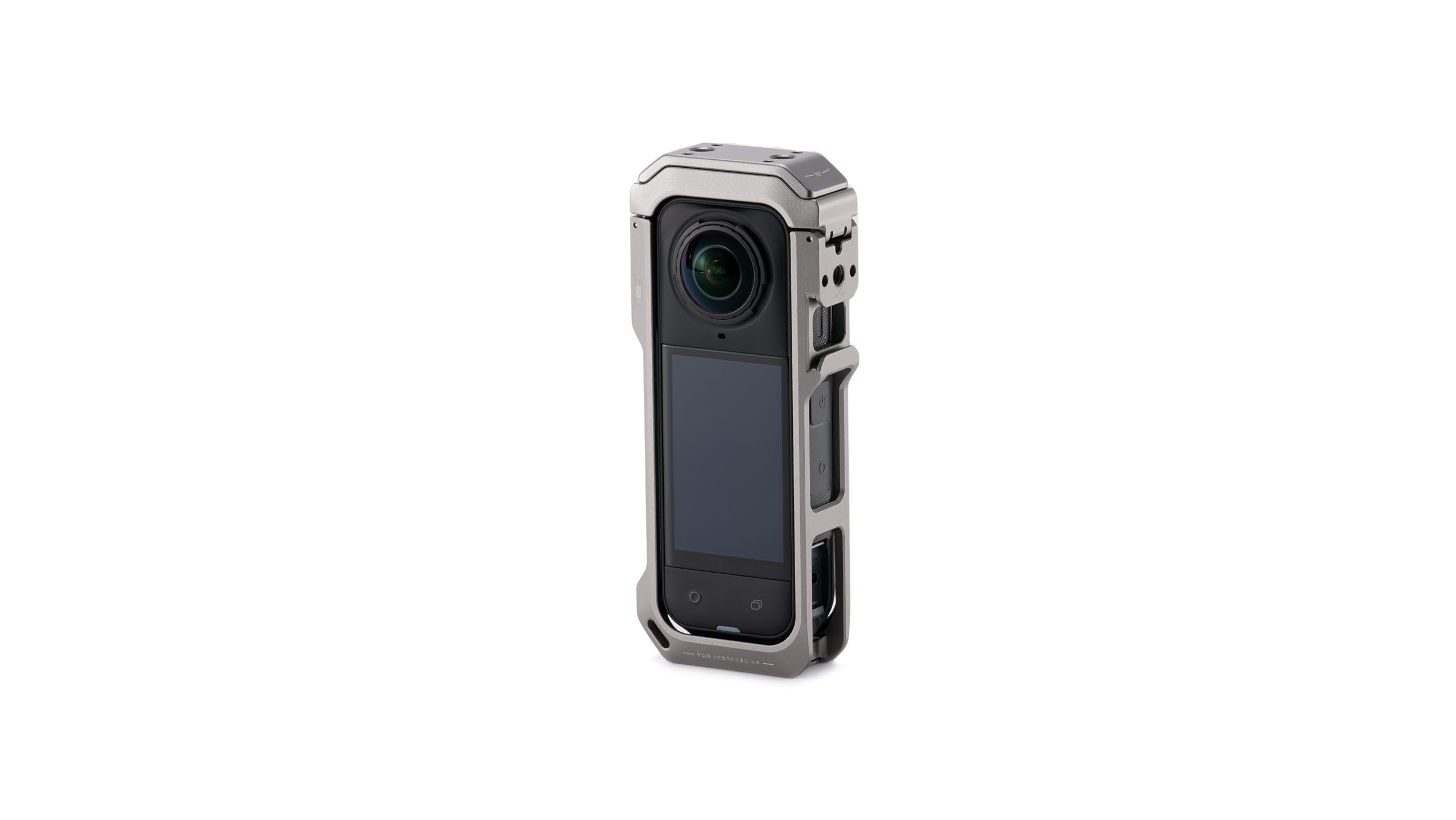 Tilta Jaula Insta360 X5, Jaula Completa para Cámara Compatible con Insta360 X5 con Roscas de 1/4”-20, Receptor de Zapata Fría - Gris Titanio TA-T90-FCC-TG