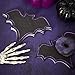Ginger Ray Lot de 16 serviettes en papier en forme de chauve-souris pour Halloween Noir et violet
